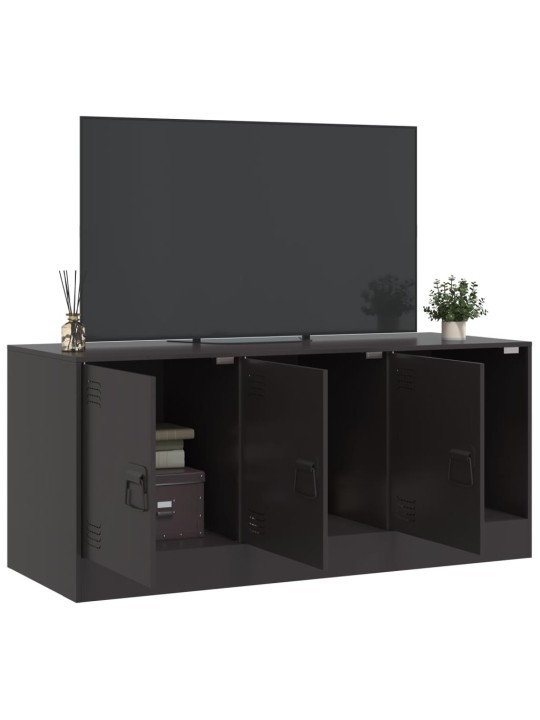 TV skříňka černá 99 x 39 x 44 cm ocel