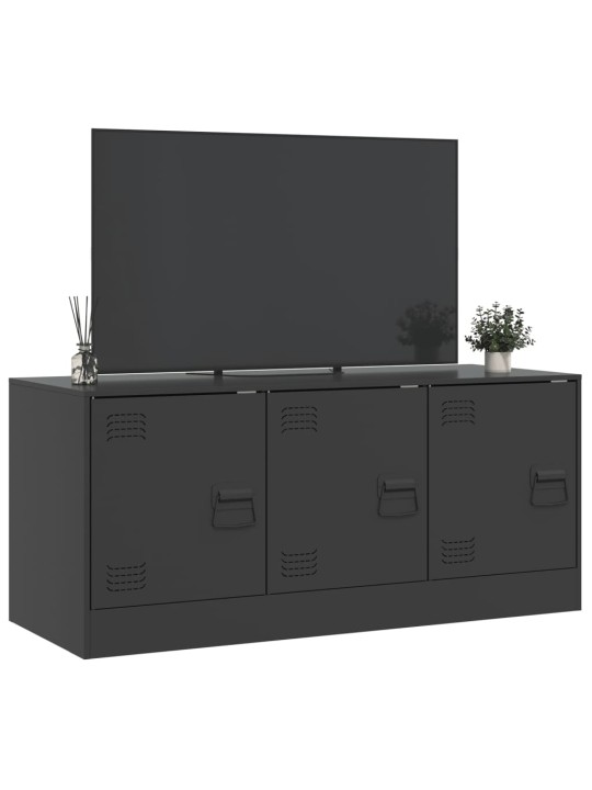 TV skříňka černá 99 x 39 x 44 cm ocel