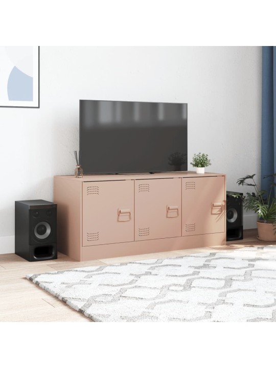 TV skříňka růžová 99 x 39 x 44 cm ocel