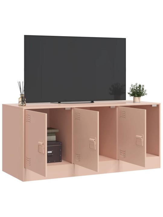 TV skříňka růžová 99 x 39 x 44 cm ocel