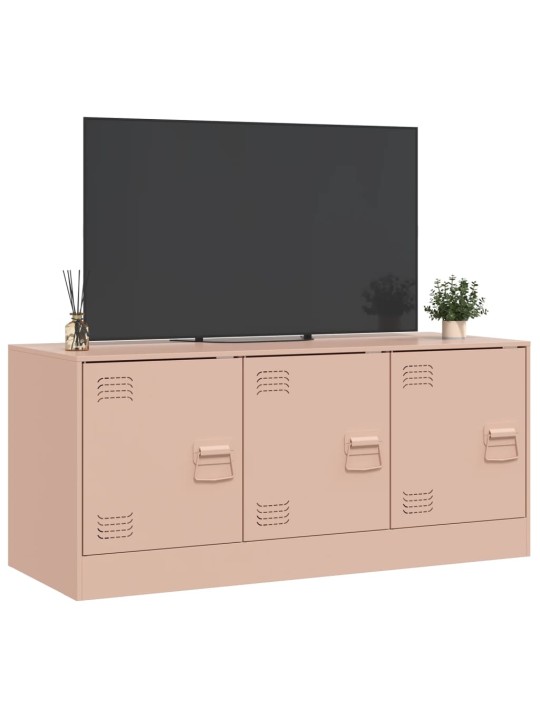 TV skříňka růžová 99 x 39 x 44 cm ocel