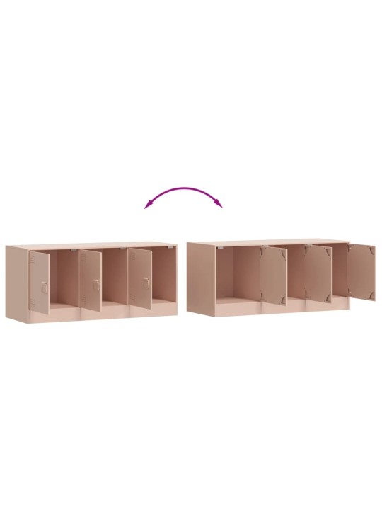 TV skříňka růžová 99 x 39 x 44 cm ocel