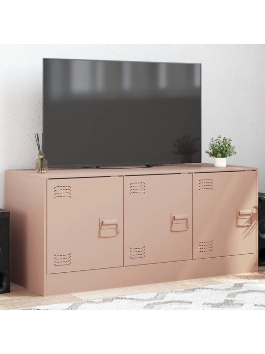 TV skříňka růžová 99 x 39 x 44 cm ocel