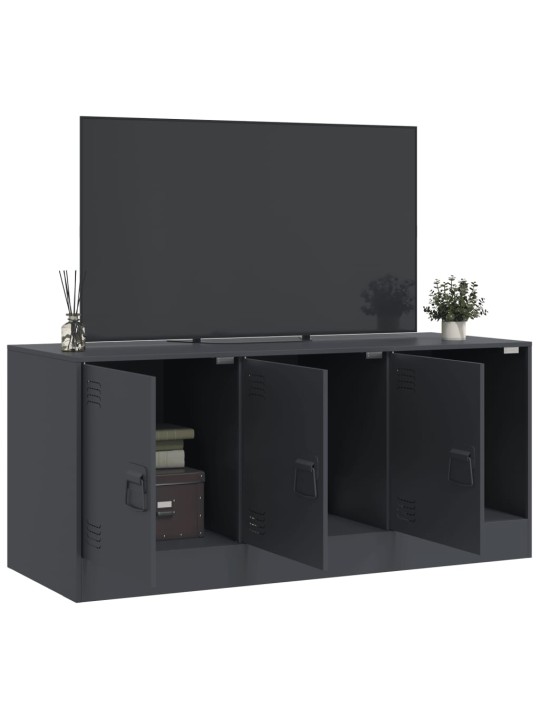 TV skříňka antracitová 99 x 39 x 44 cm ocel