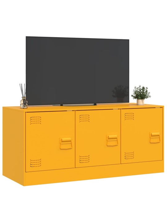 TV skříňka hořčicově žlutá 99 x 39 x 44 cm ocel