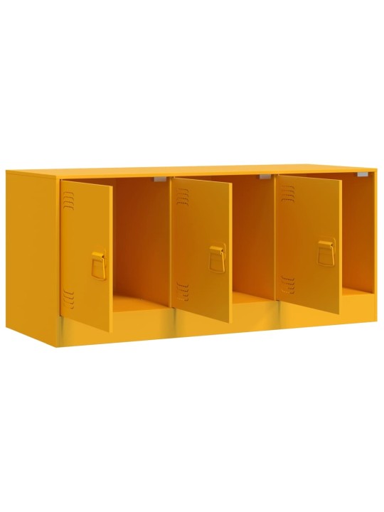 TV skříňka hořčicově žlutá 99 x 39 x 44 cm ocel