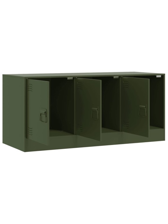 Tv skříňka olivově zelená 99 x 39 x 44 cm ocel