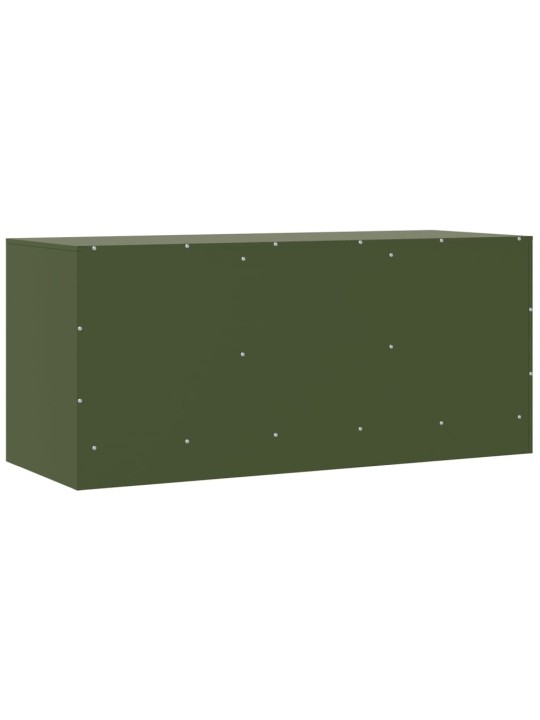 Tv skříňka olivově zelená 99 x 39 x 44 cm ocel