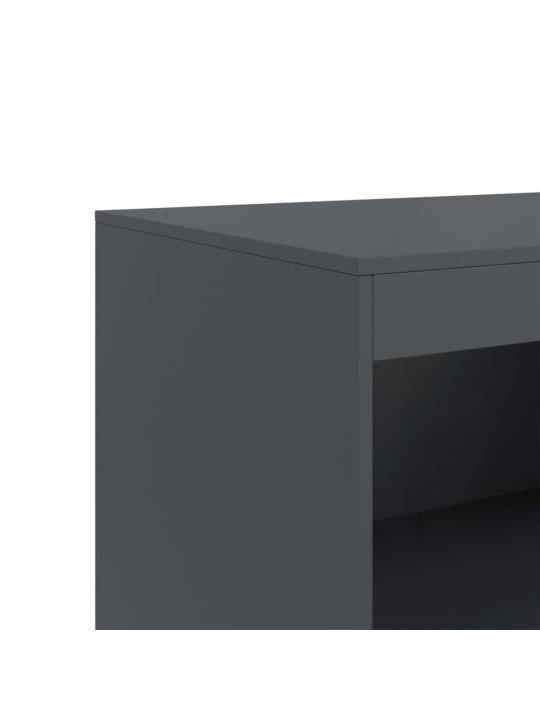Příborník antracitový 67 x 39 x 107 cm ocel