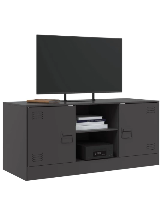 TV skříňka černá 99 x 39 x 44 cm ocel