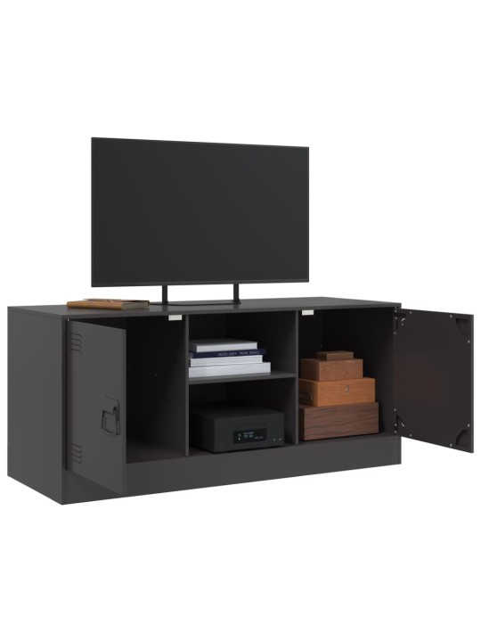 TV skříňka černá 99 x 39 x 44 cm ocel