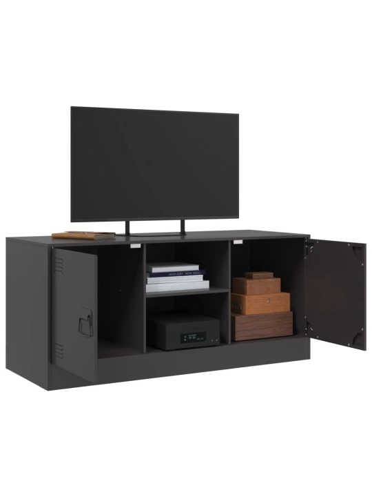 TV skříňka černá 99 x 39 x 44 cm ocel