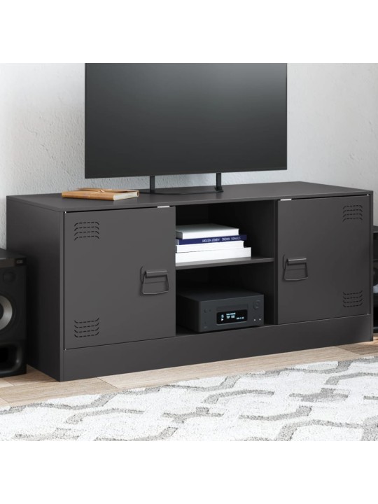 TV skříňka černá 99 x 39 x 44 cm ocel
