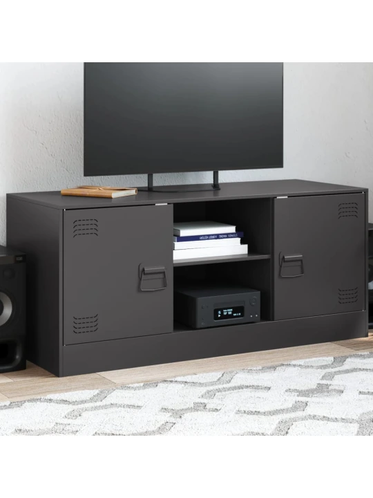 TV skříňka černá 99 x 39 x 44 cm ocel