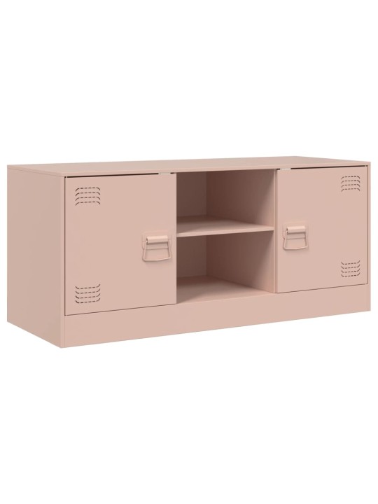 TV skříňka růžová 99 x 39 x 44 cm ocel