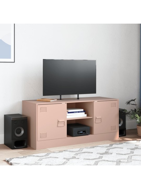 TV skříňka růžová 99 x 39 x 44 cm ocel