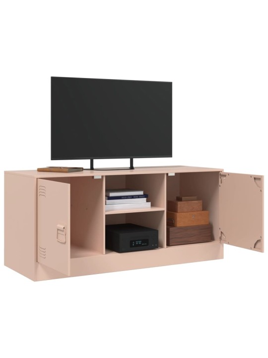 TV skříňka růžová 99 x 39 x 44 cm ocel