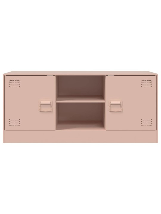 TV skříňka růžová 99 x 39 x 44 cm ocel