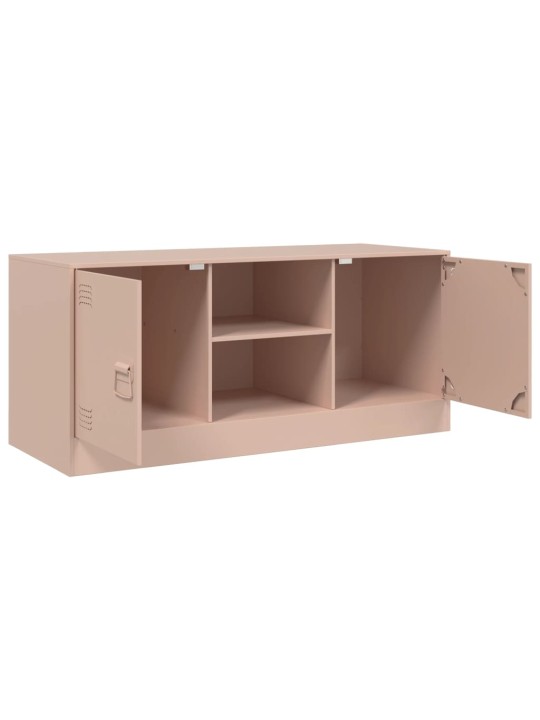 TV skříňka růžová 99 x 39 x 44 cm ocel