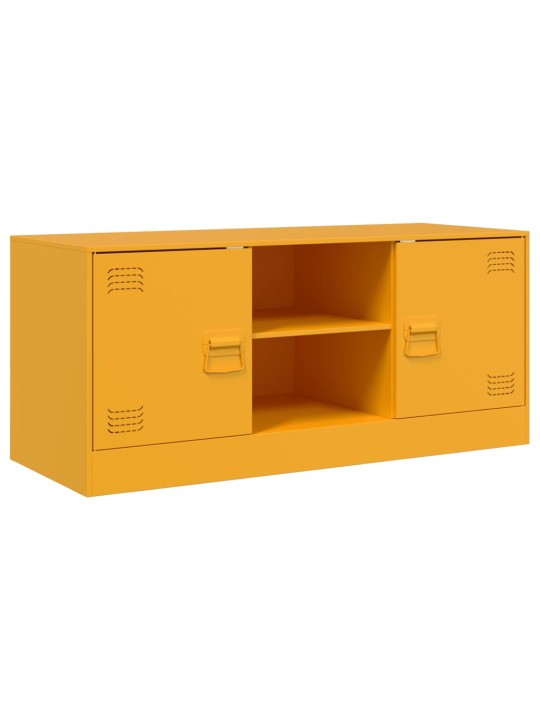 TV skříňka hořčicově žlutá 99 x 39 x 44 cm ocel