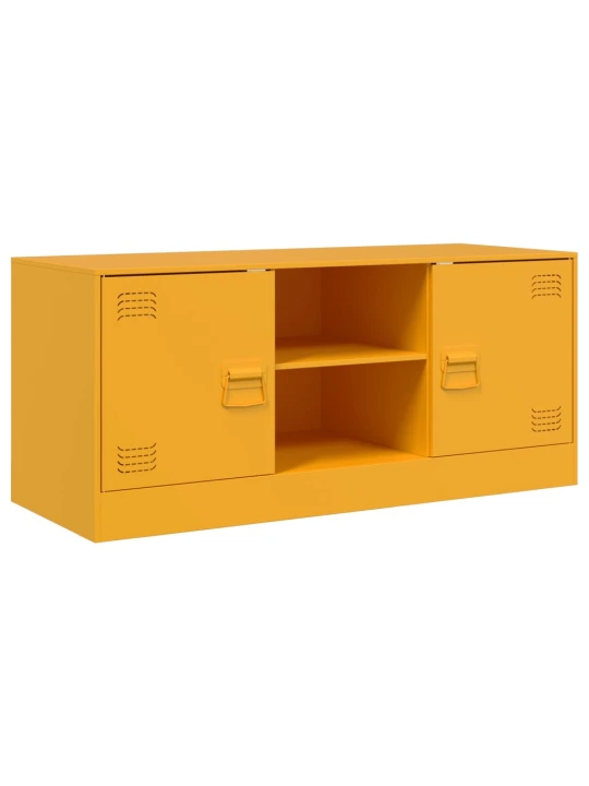 TV skříňka hořčicově žlutá 99 x 39 x 44 cm ocel