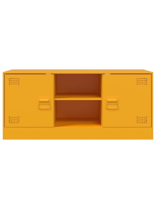 TV skříňka hořčicově žlutá 99 x 39 x 44 cm ocel