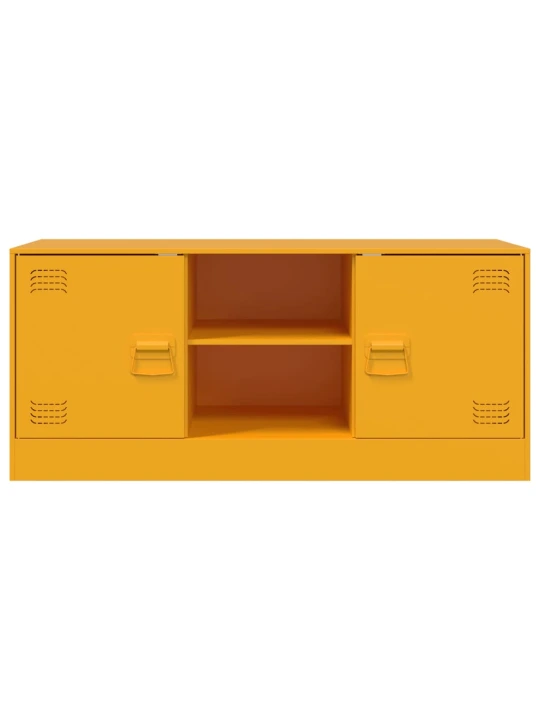 TV skříňka hořčicově žlutá 99 x 39 x 44 cm ocel