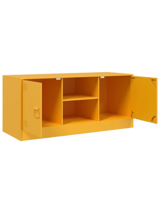 TV skříňka hořčicově žlutá 99 x 39 x 44 cm ocel