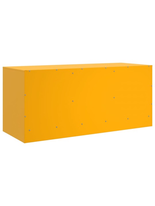 TV skříňka hořčicově žlutá 99 x 39 x 44 cm ocel