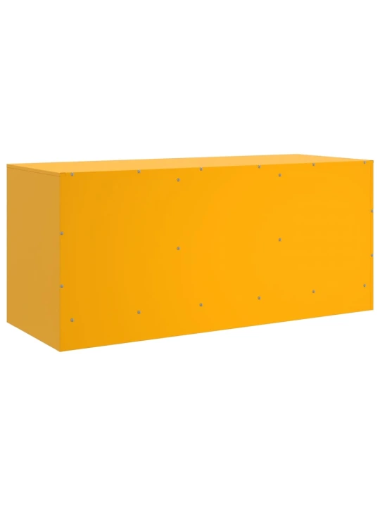 TV skříňka hořčicově žlutá 99 x 39 x 44 cm ocel