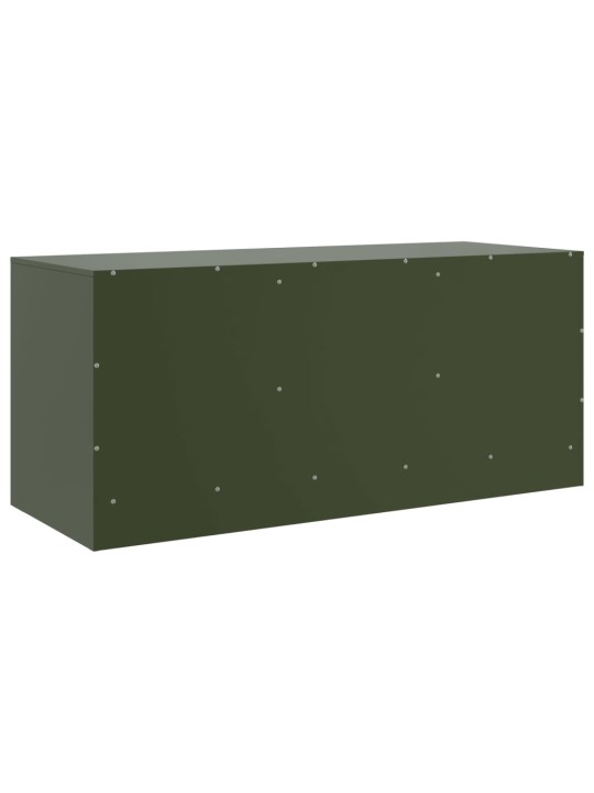 TV skříňka olivově zelená 99 x 39 x 44 cm ocel