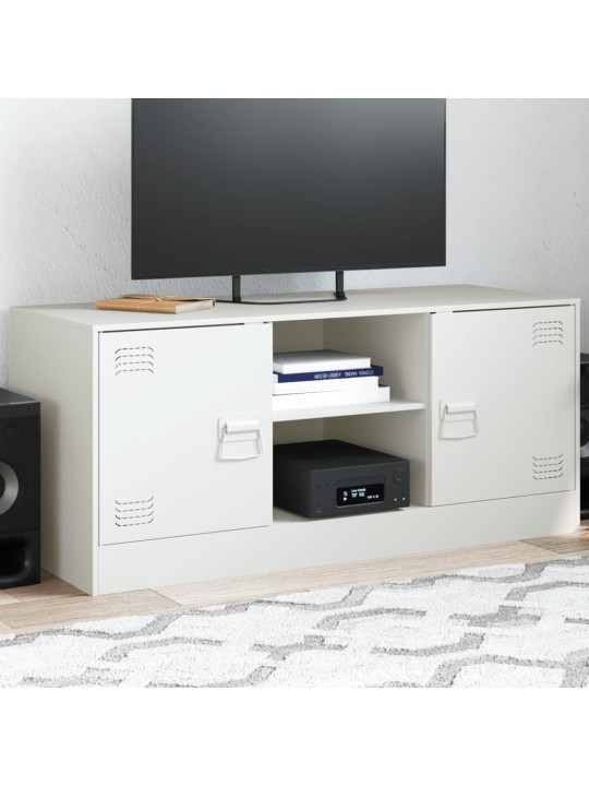TV skříňka bílá 99 x 39 x 44 cm ocel