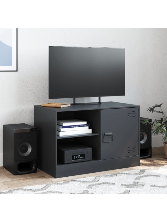 TV skříňka černá 67 x 39 x 44 cm ocel