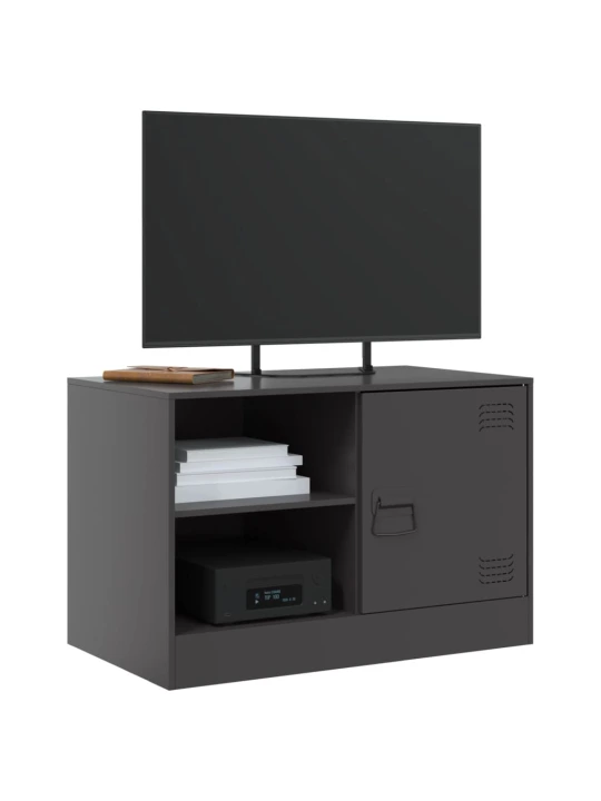TV skříňka černá 67 x 39 x 44 cm ocel