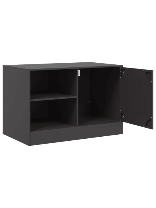 TV skříňka černá 67 x 39 x 44 cm ocel