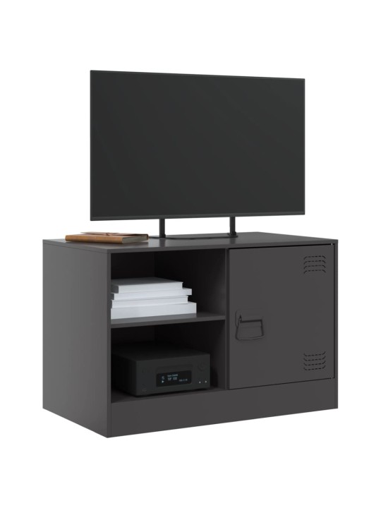 TV skříňky 2 ks černé 67 x 39 x 44 cm ocel