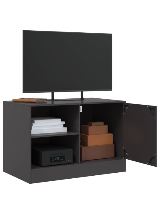TV skříňky 2 ks černé 67 x 39 x 44 cm ocel