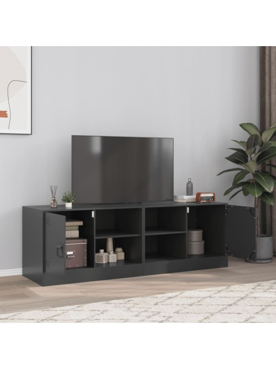 TV skříňky 2 ks černé 67 x 39 x 44 cm ocel