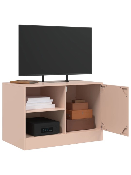 TV skříňka růžová 67 x 39 x 44 cm ocel