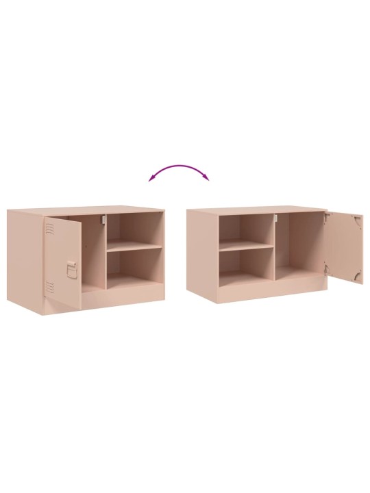 TV skříňka růžová 67 x 39 x 44 cm ocel