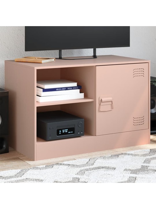 TV skříňka růžová 67 x 39 x 44 cm ocel