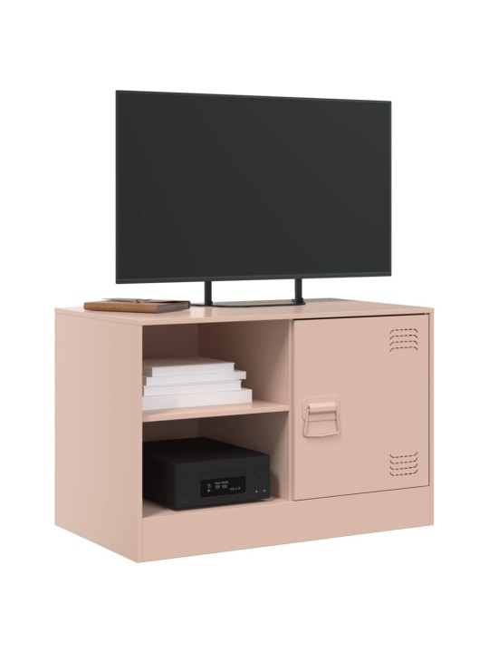 TV skříňky 2 ks růžové 67 x 39 x 44 cm ocel
