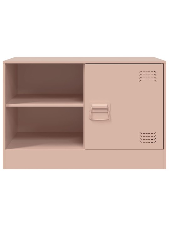TV skříňky 2 ks růžové 67 x 39 x 44 cm ocel
