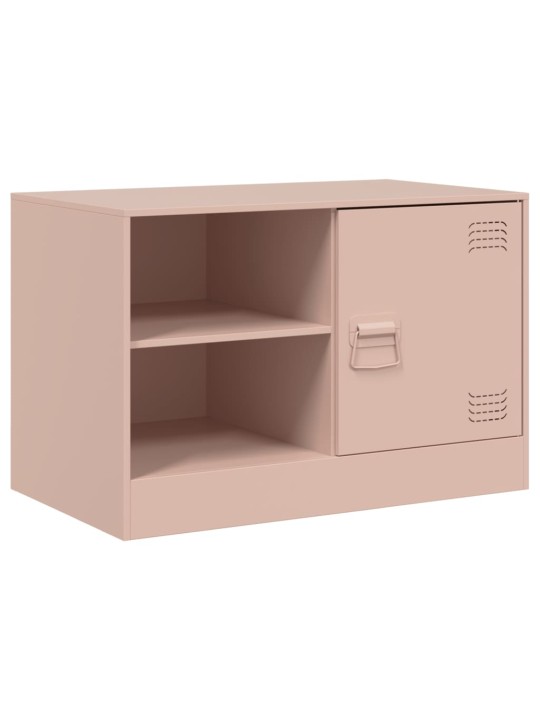 TV skříňky 2 ks růžové 67 x 39 x 44 cm ocel