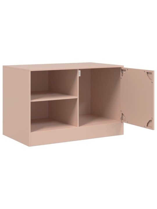 TV skříňky 2 ks růžové 67 x 39 x 44 cm ocel