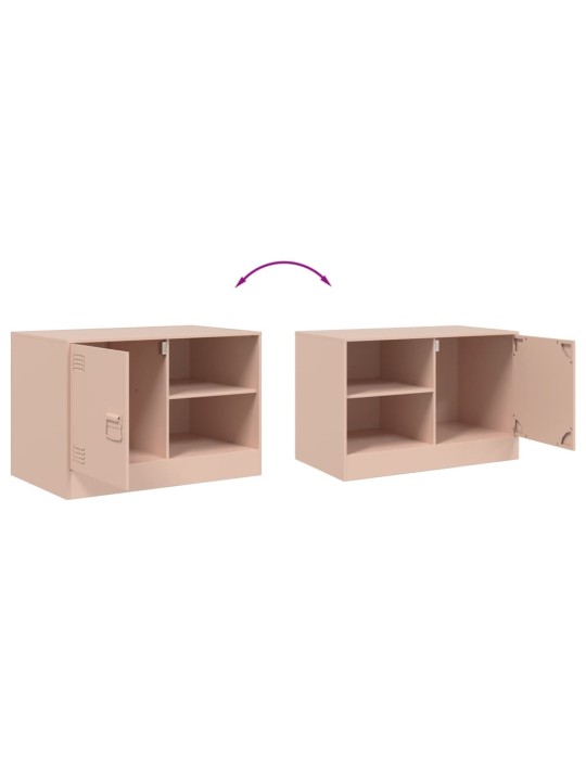 TV skříňky 2 ks růžové 67 x 39 x 44 cm ocel
