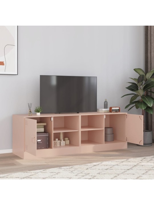 TV skříňky 2 ks růžové 67 x 39 x 44 cm ocel