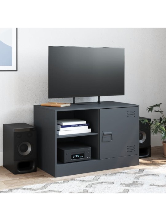 TV skříňka antracitová 67 x 39 x 44 cm ocel