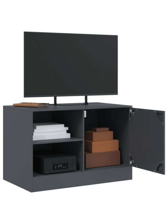 TV skříňky 2 ks antracitové 67 x 39 x 44 cm ocel
