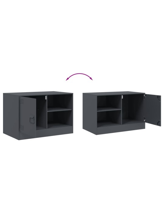 TV skříňky 2 ks antracitové 67 x 39 x 44 cm ocel